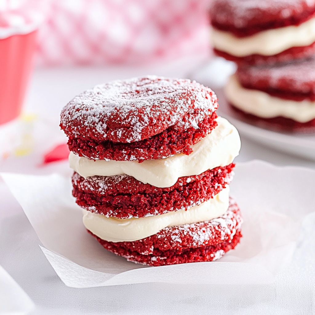 Red Velvet Sandwich Cookies