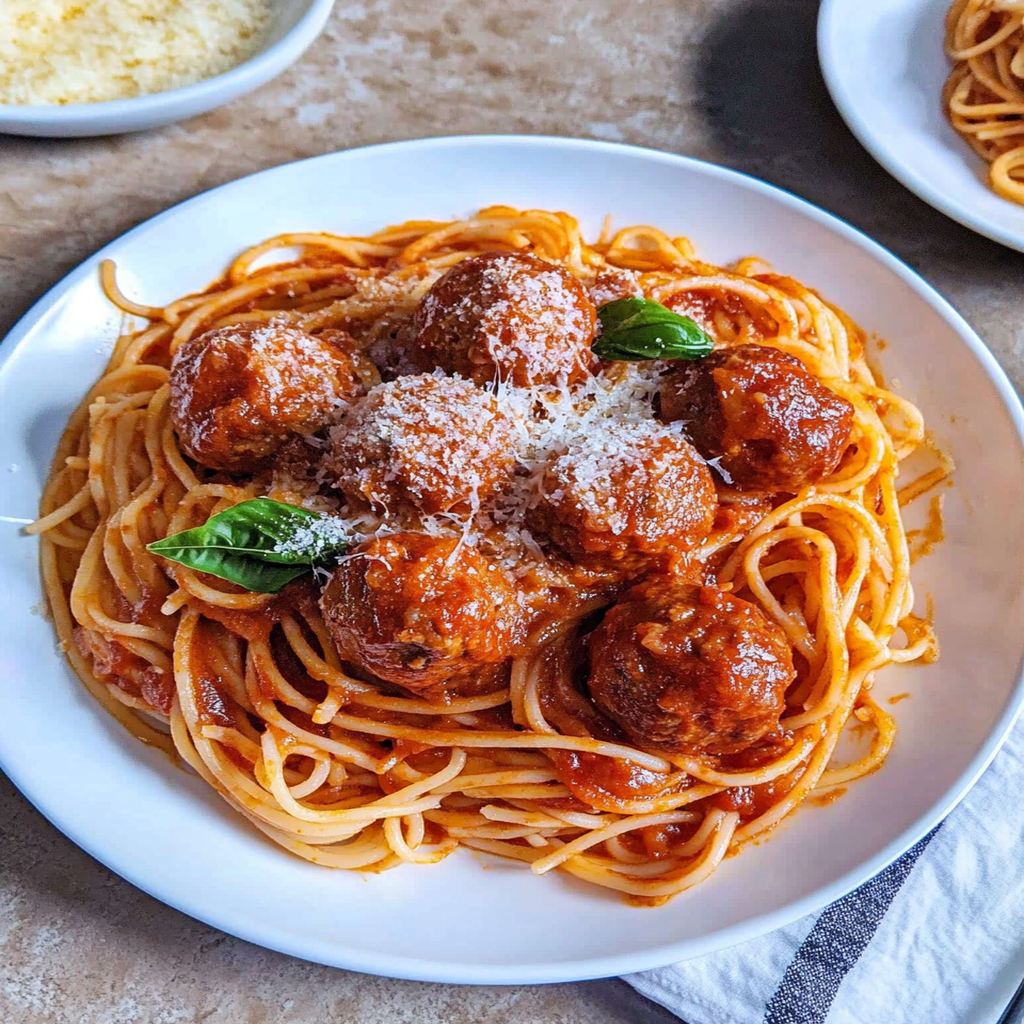 Spaghetti and Meatballs Dish