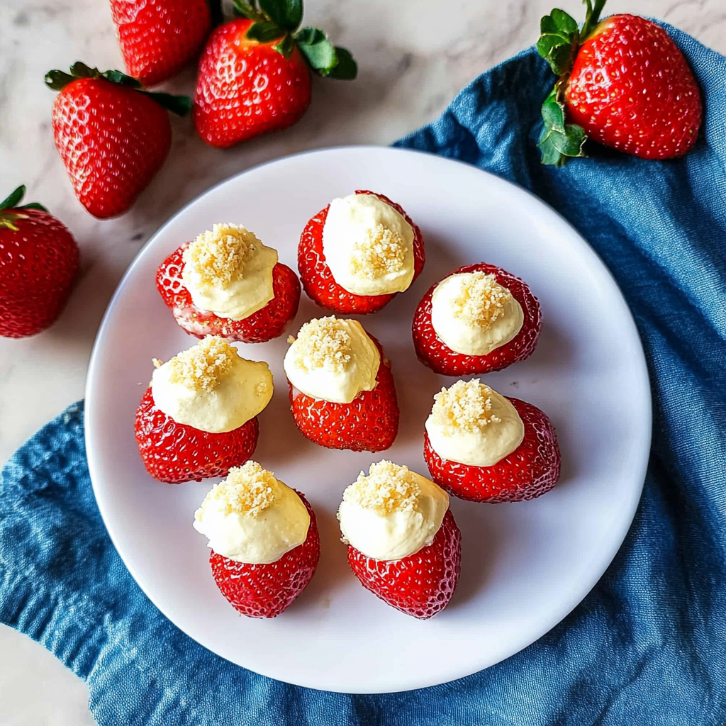 Cheesecake Stuffed Strawberries