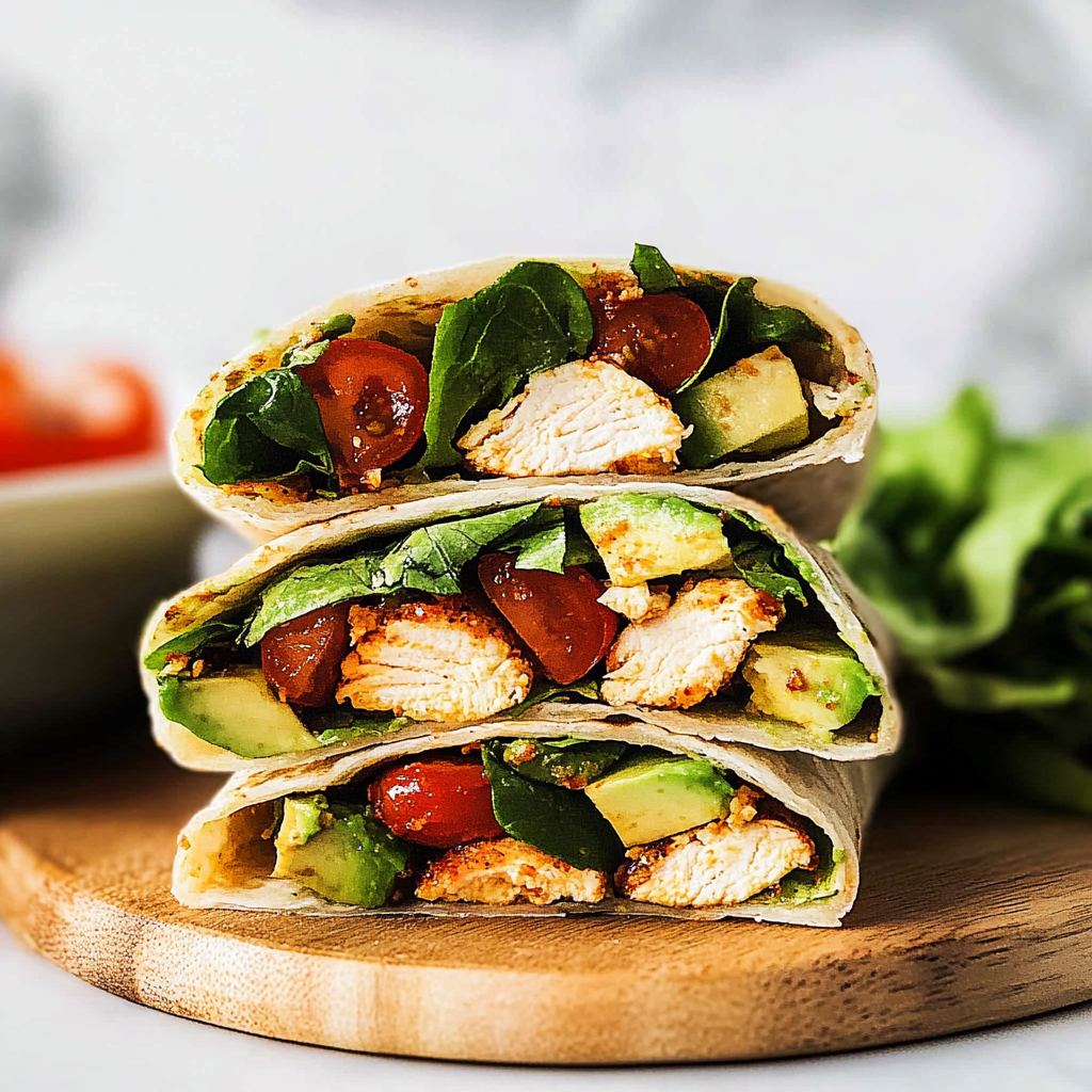 Healthy Chicken Avocado Wraps