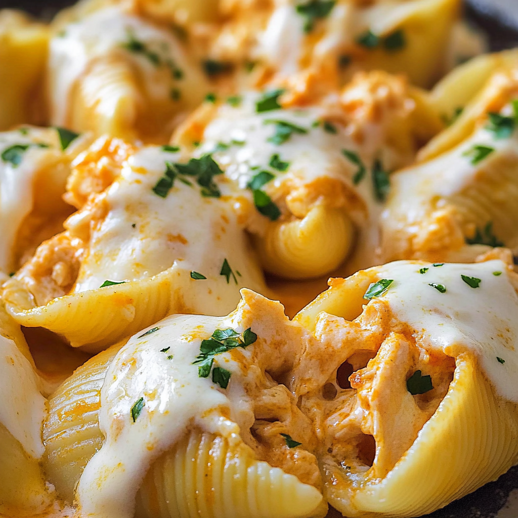 Buffalo Chicken Stuffed Shells