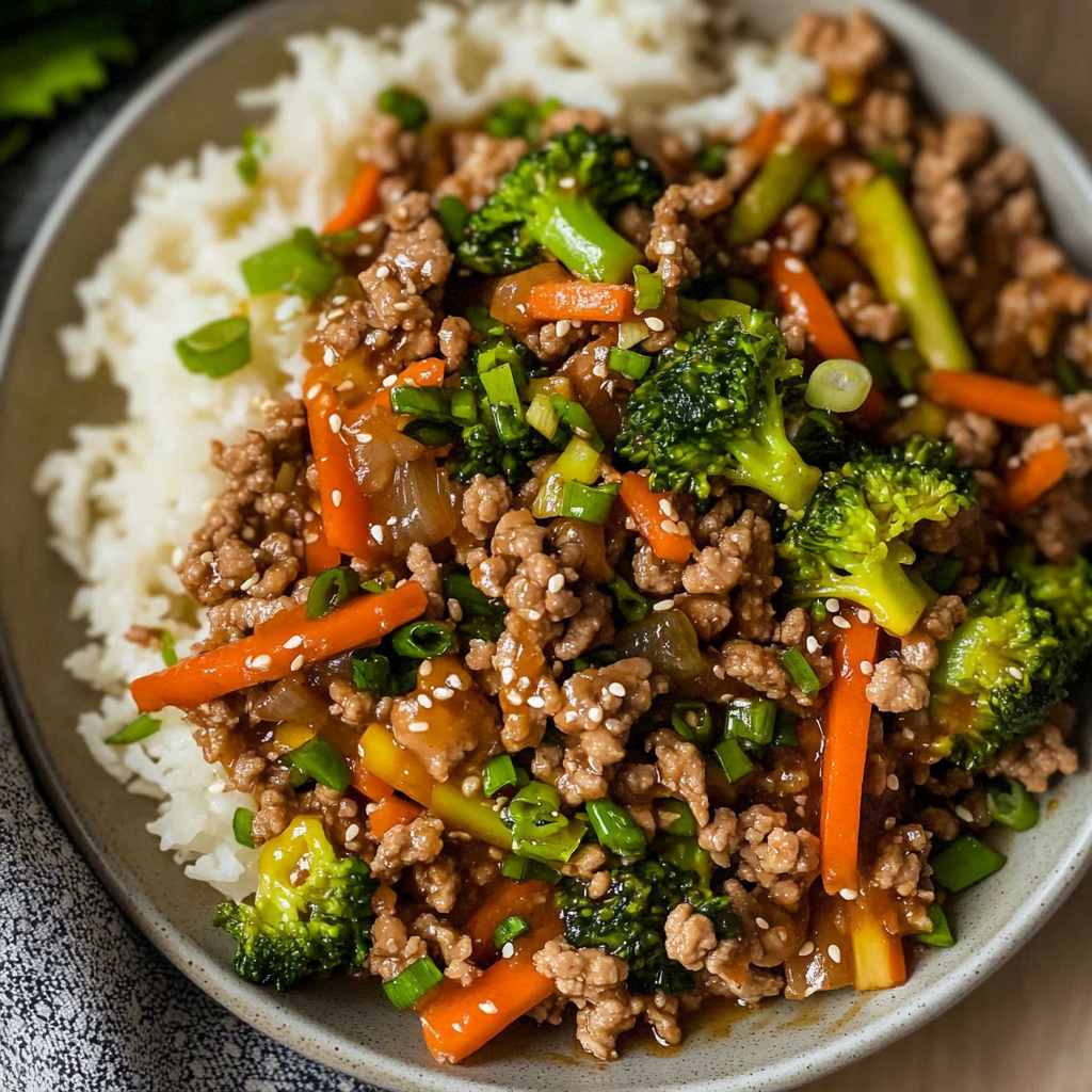 Ground Turkey Teriyaki Stir Fry