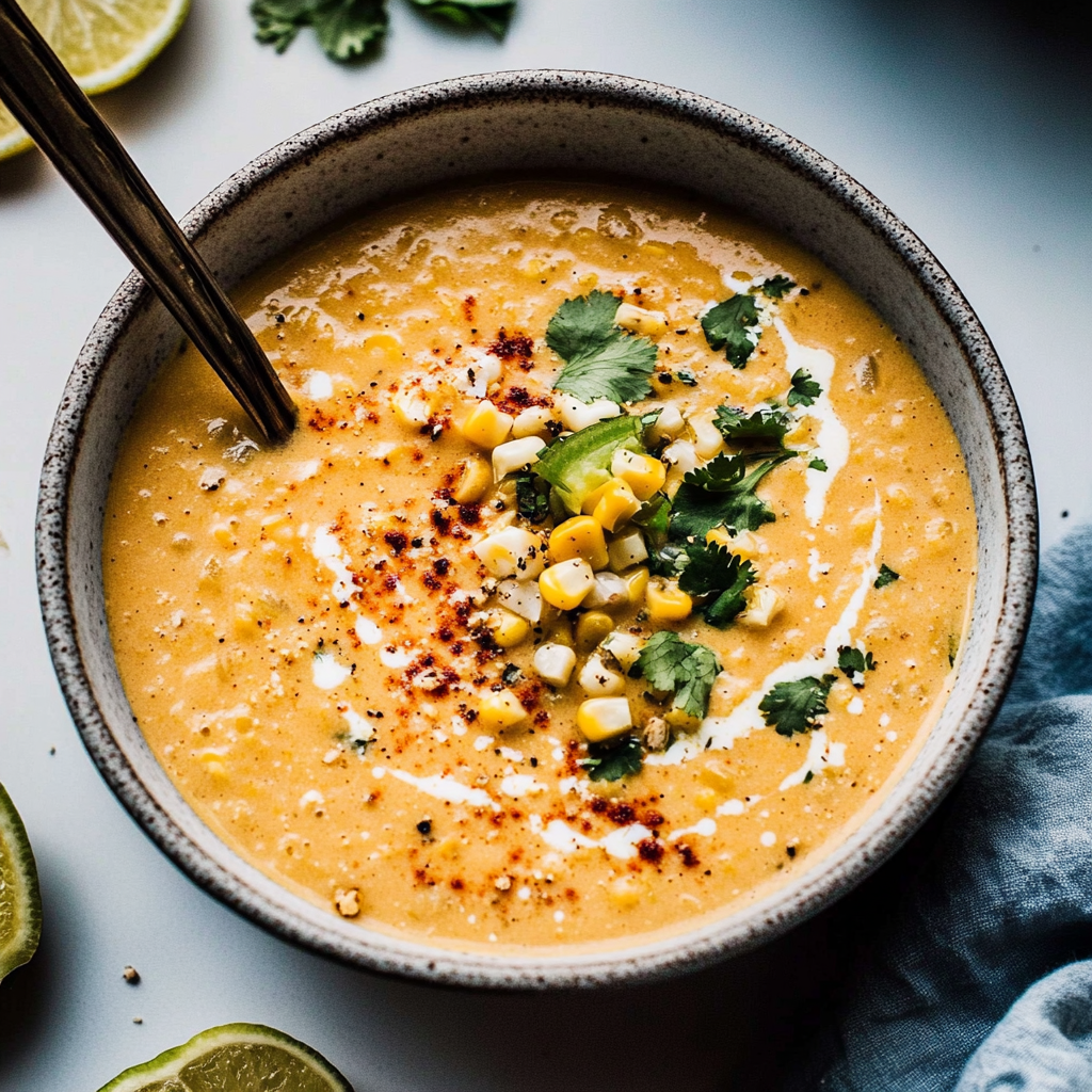 Creamy Mexican Street Corn Soup