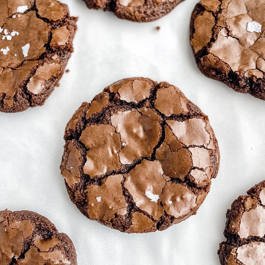 Fudgy Brownie Crinkle Cookies