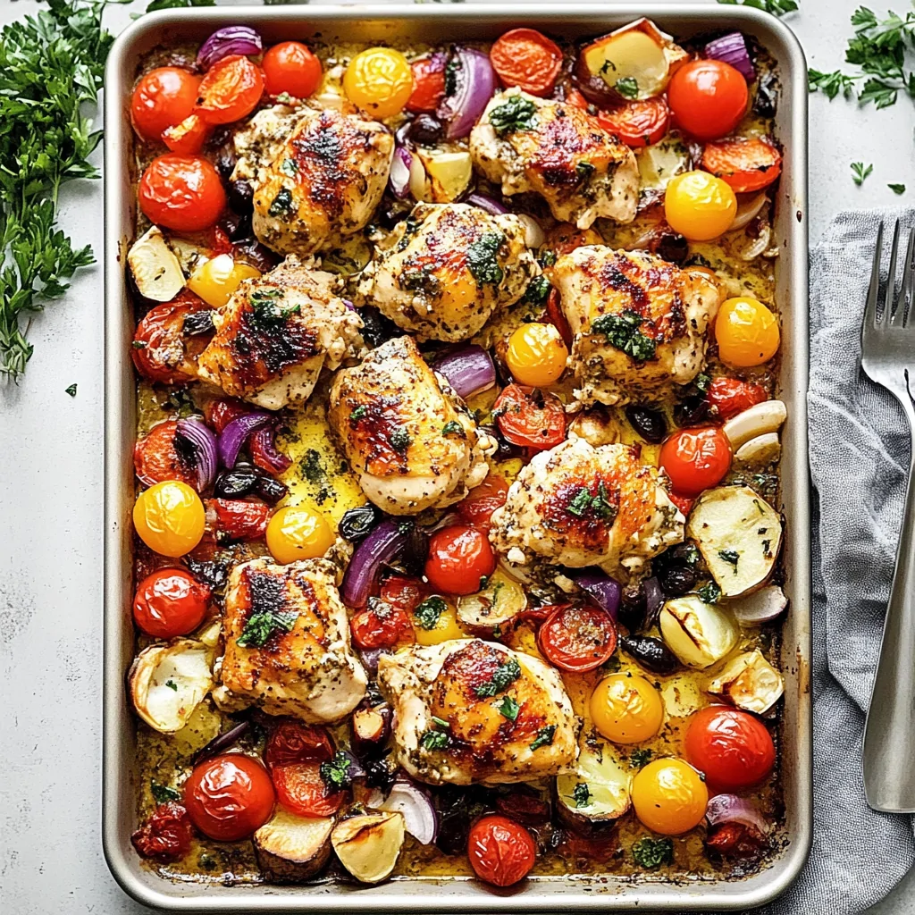 Delicious Greek Sheet Pan Chicken Dinner Recipe