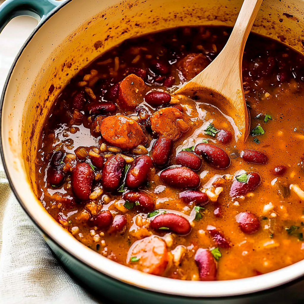 Louisiana Red Beans and Rice Dish