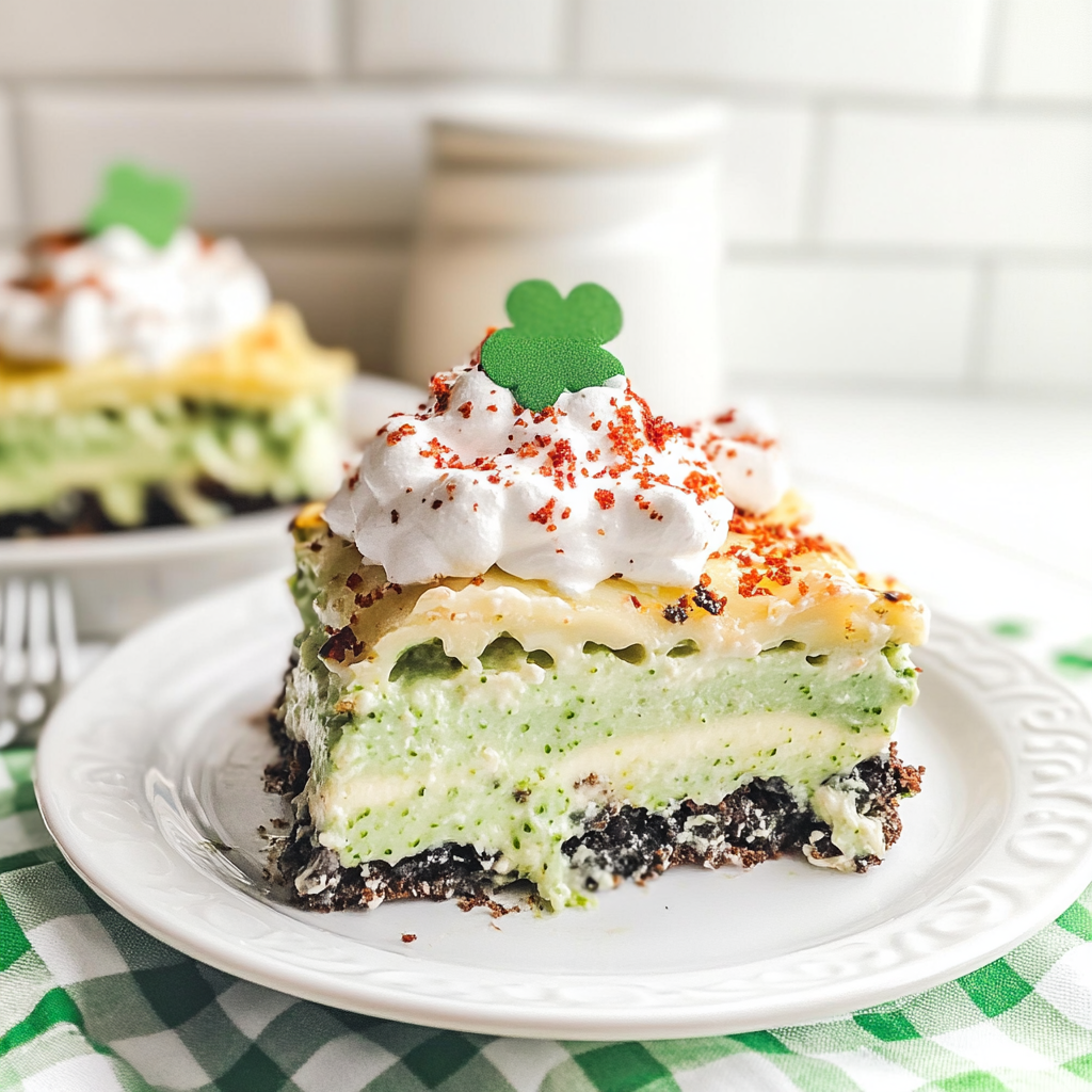 Shamrock Lasagna Dish