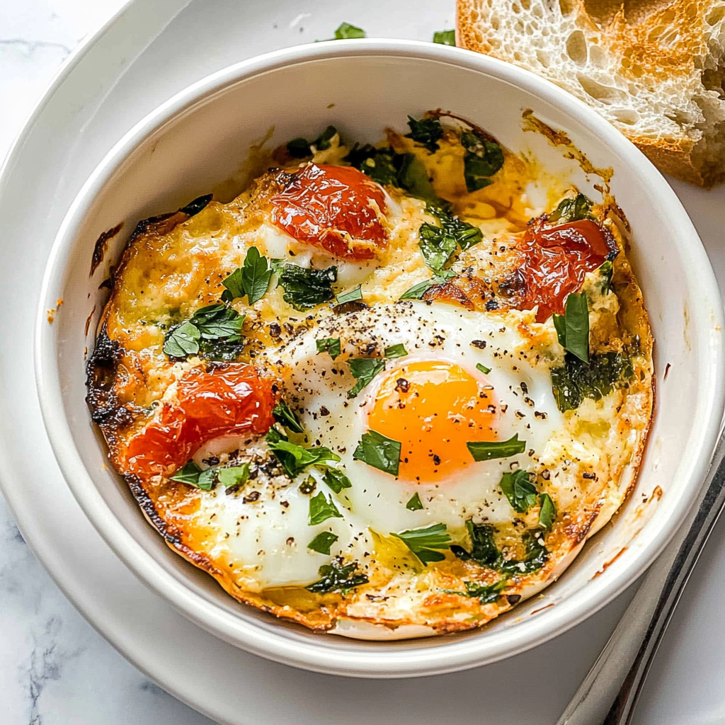 Baked Feta Eggs