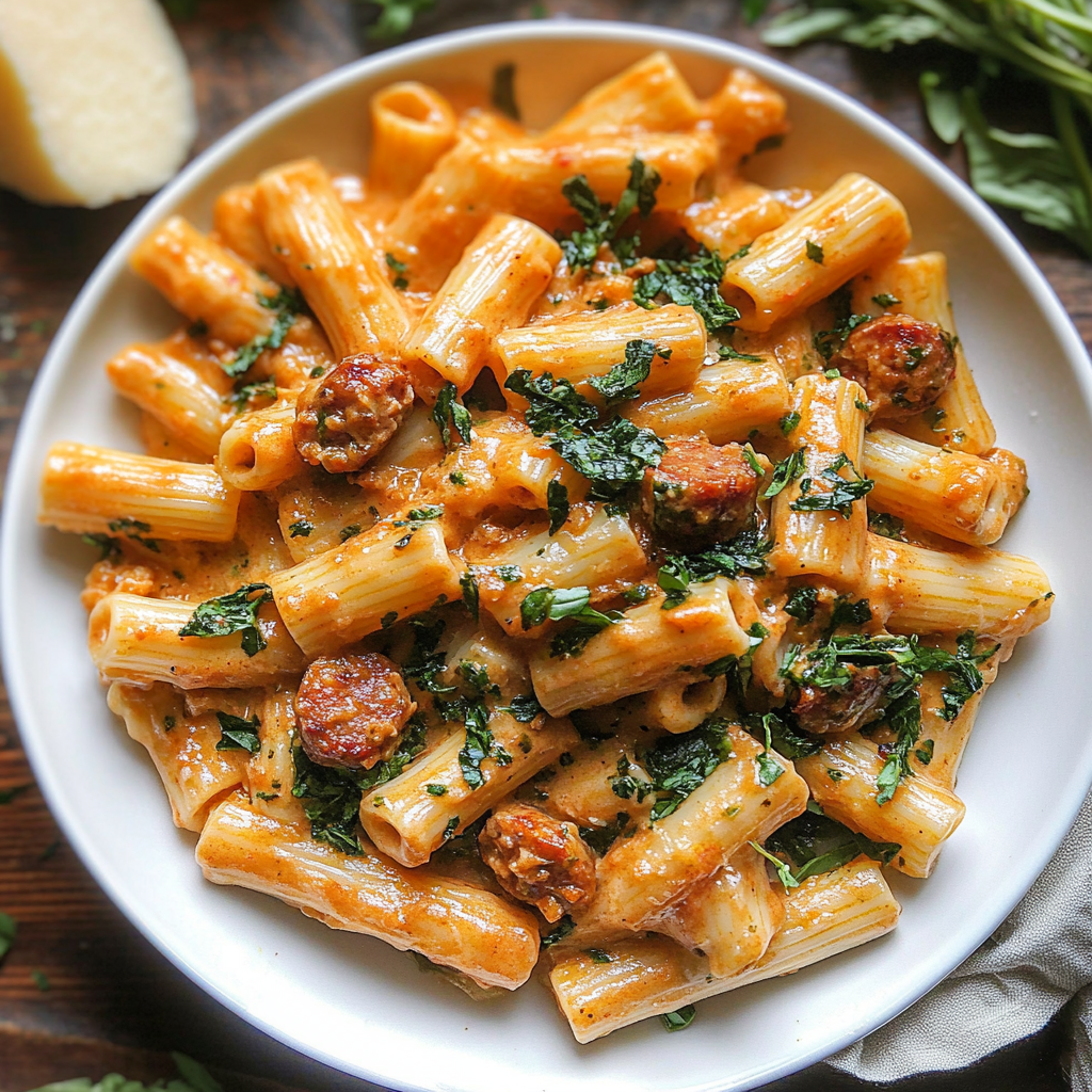 Creamy Sausage Rigatoni Dish