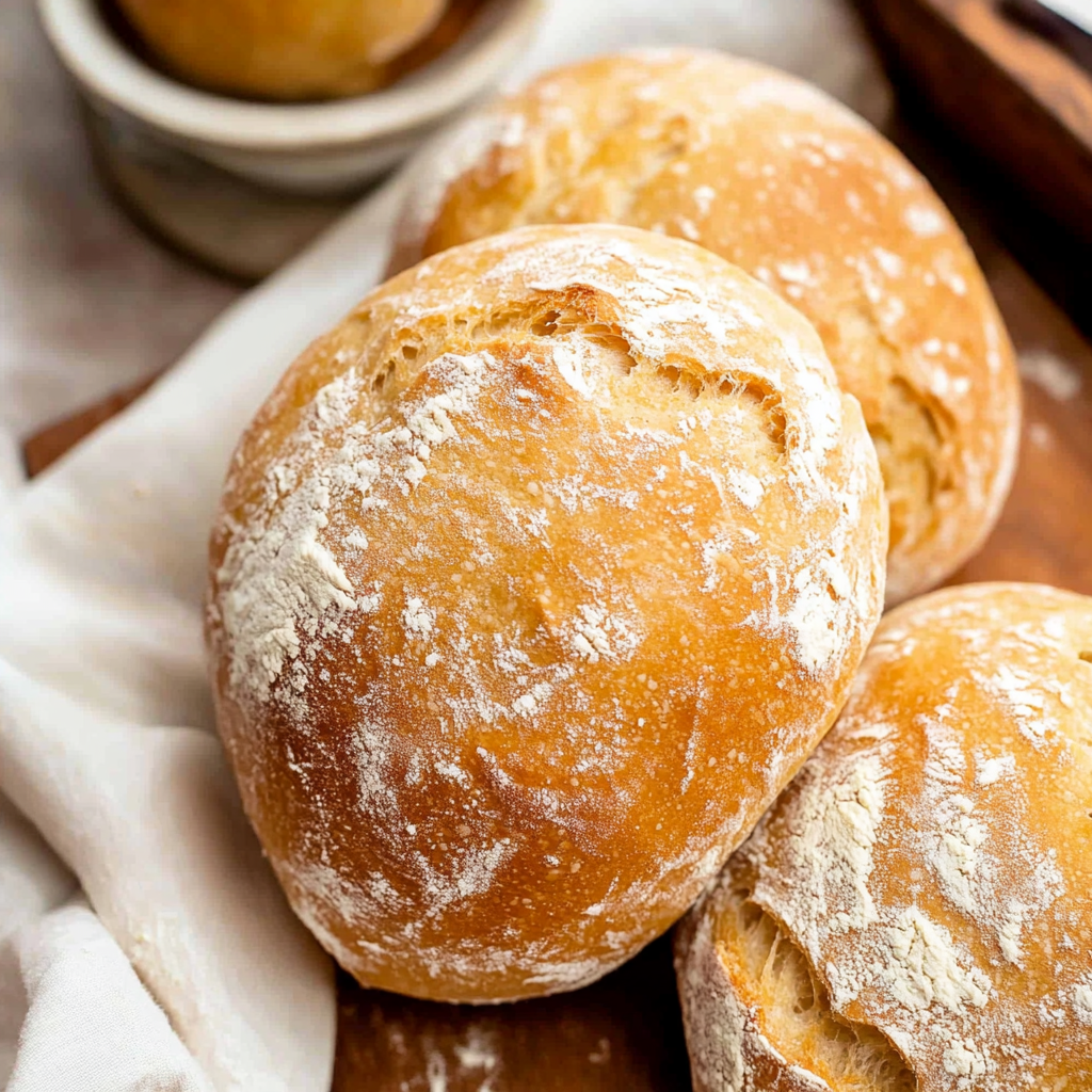 Easy Small Batch Ciabatta Rolls