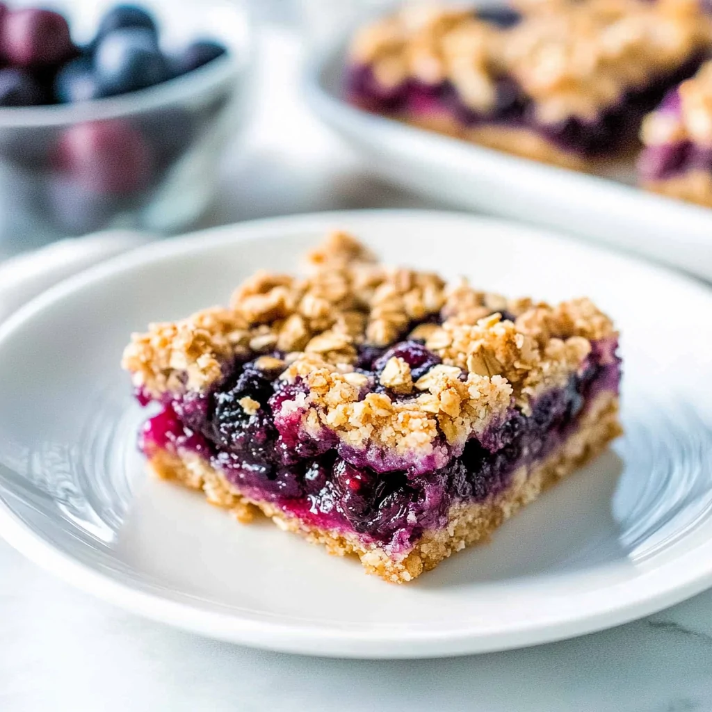 Blueberry Oatmeal Crumble Bars