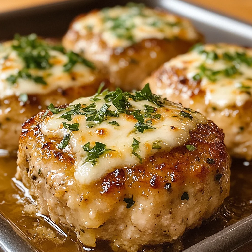 Garlic Parmesan Chicken Meatloaves